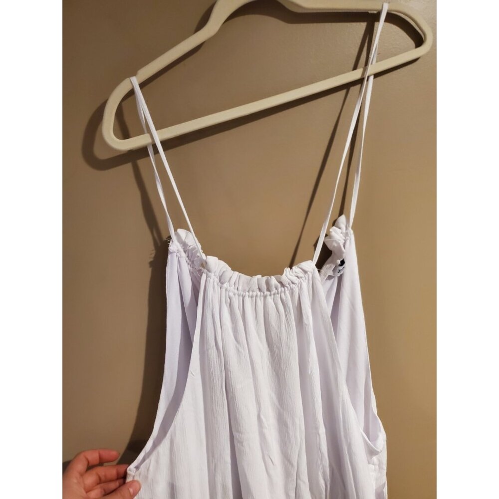NWT Just Fab All White High Neck Cutout Waistline Maxi Dress, Size XXL Wedding - Picture 3 of 7